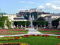 View of Salzburg Fortress from Mirabell Gardens.jpg