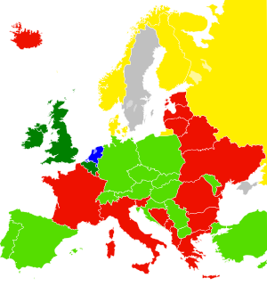 Freedom of Panorama in Europe.svg