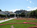 2153 - Salzburg - Mirabellgarten and Festung Hohensalzburg.JPG